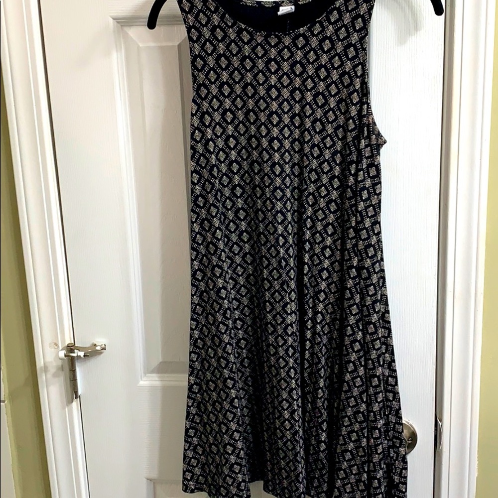 Old Navy Black Print Swing Dress